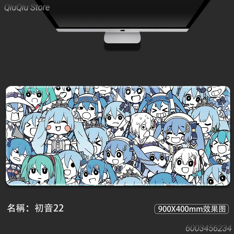 Keyboard Mouse Bundle Gaming - Hatsune Miku Anime Gaming muismat Bureaumat