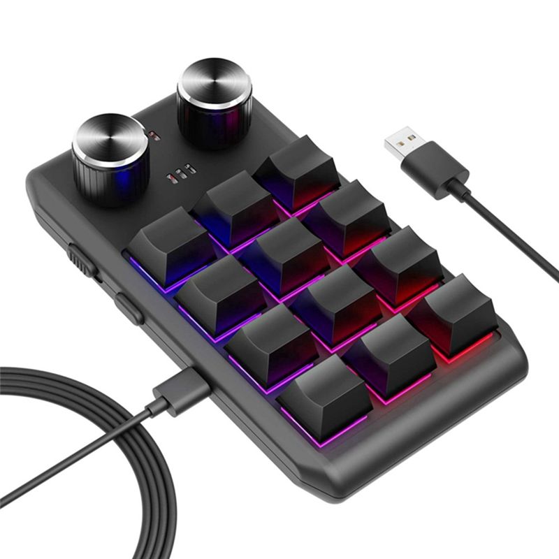 Gaming Keyboard Training - AEF6-Aangepast toetsenbord Hotswap-toetsenbord Volumeknop Programmering Macro