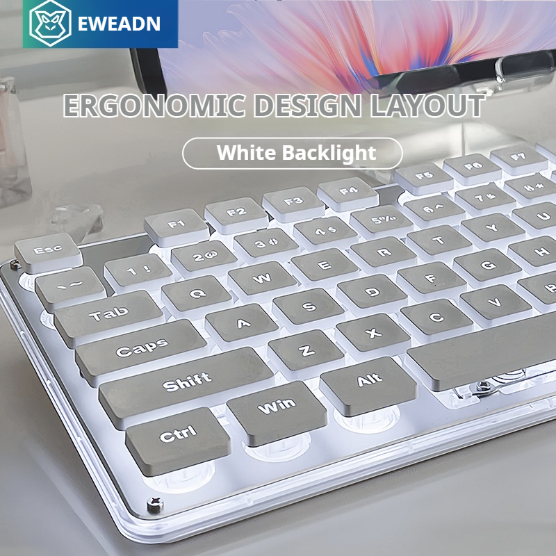 Gaming Keyboard Bundle - EWEADN V3 draadloze Silent Office-toetsenbord- en