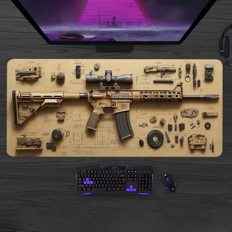 Gaming Keyboard Mouse - Onderdelen demonteren Zachte gaming-muismat Grote toetsenbordmat