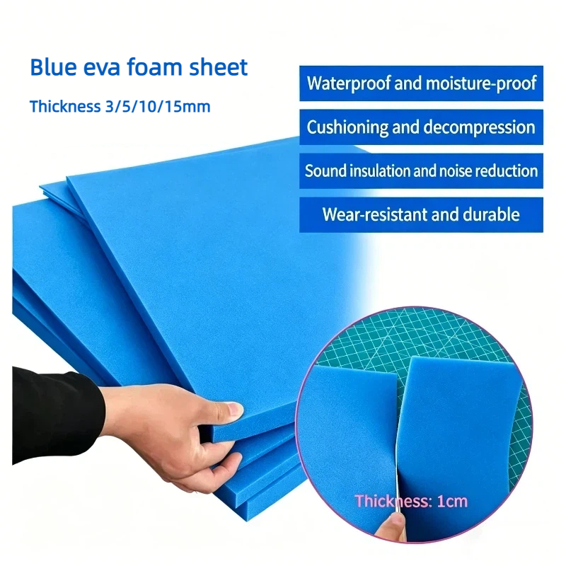 Pe Foam Sheet - 1pc Dikte 3/5/10/15mm Blauw EVA Foam