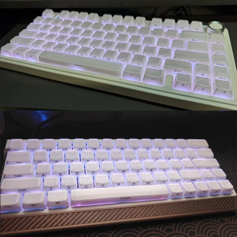 Gaming Keyboard Types - Crystal Jelly zijbedrukt toetsenbord Keycap-set, OEM-profielconstructie