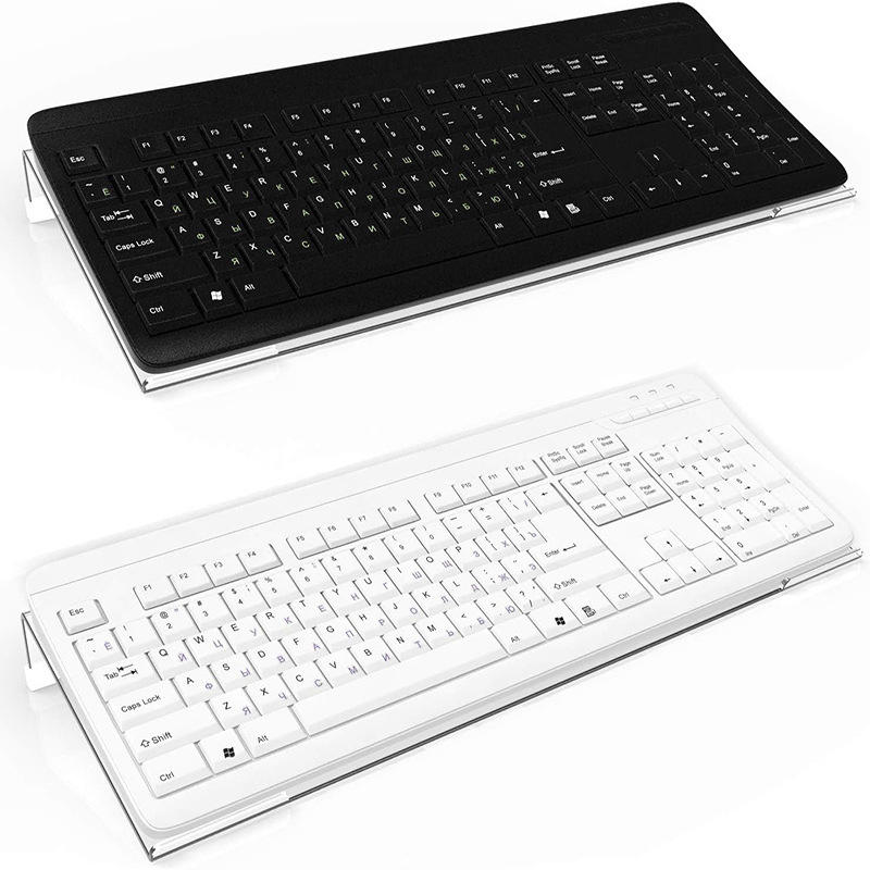 Gaming Keyboard Types - Transparante acryl ergonomische toetsenbordverhogerstandaard, voorgemonteerd, aanpasbaar,