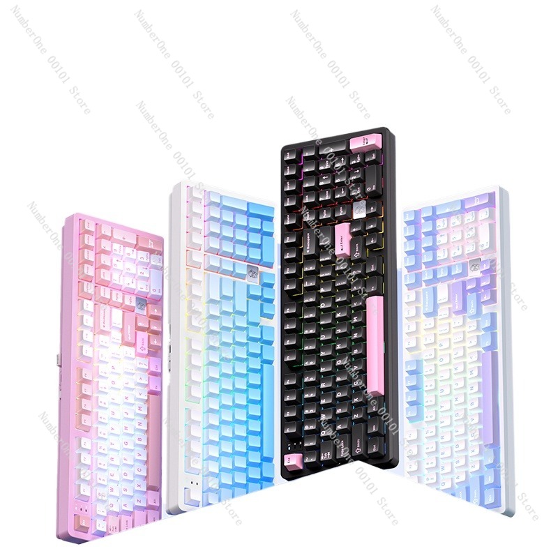 Gaming Keyboard Mechanical Wireless - Mechanisch toetsenbord van aluminiumlegering, draadloos Bluetooth-