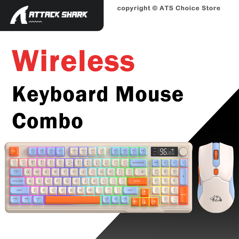 Gaming Keyboard Bundle - FREEWOLF T96 Draadloos Toetsenbord-Muis Combo, 96-toetsen