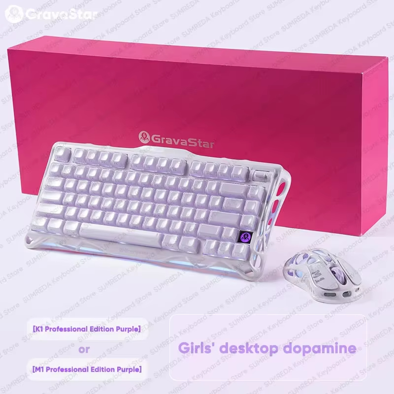 Gaming Keyboard Mechanical Wireless - GravaStar M1 M2 draadloze muis of