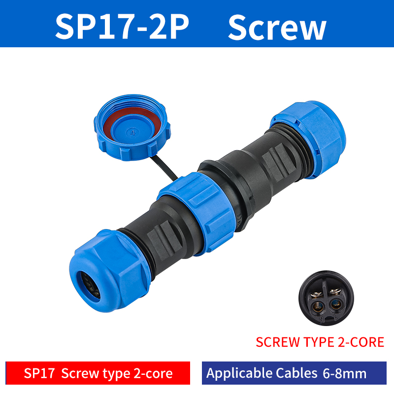 Aviator Connector Kit - JINH 1/5 stuks schroefaansluiting SP17 2/3-pins