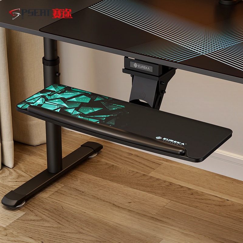 Gaming Keyboard Extension - Desktop multifunctionele verstelbare toetsenbordhouder Gaming-bureaumeubelverlenging Polssteunpad