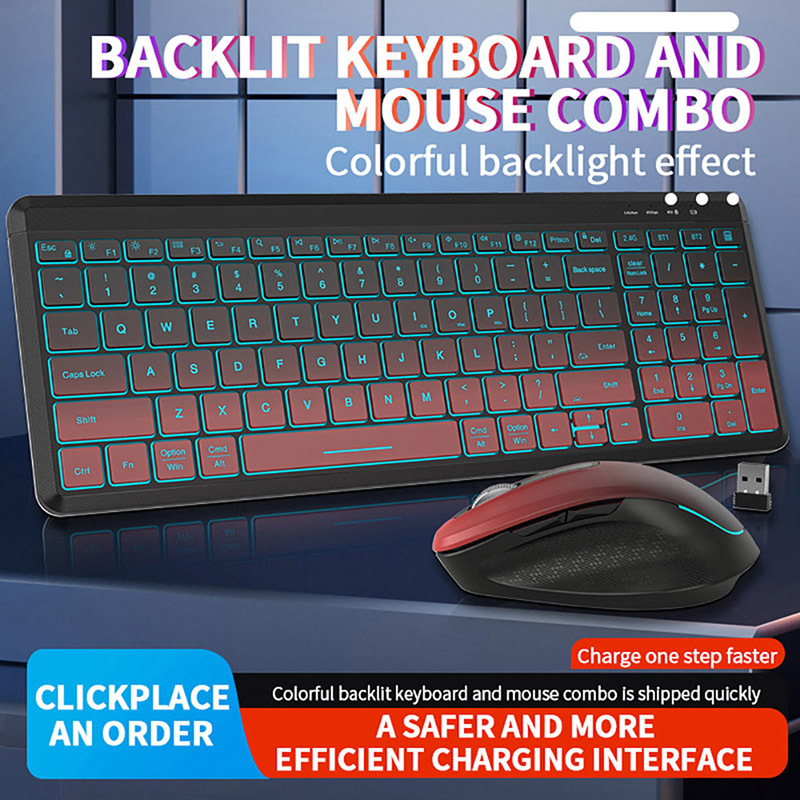 Rgb Backlit Stille Draadloze T - Gaming Keyboard Bundle recensie en prijs