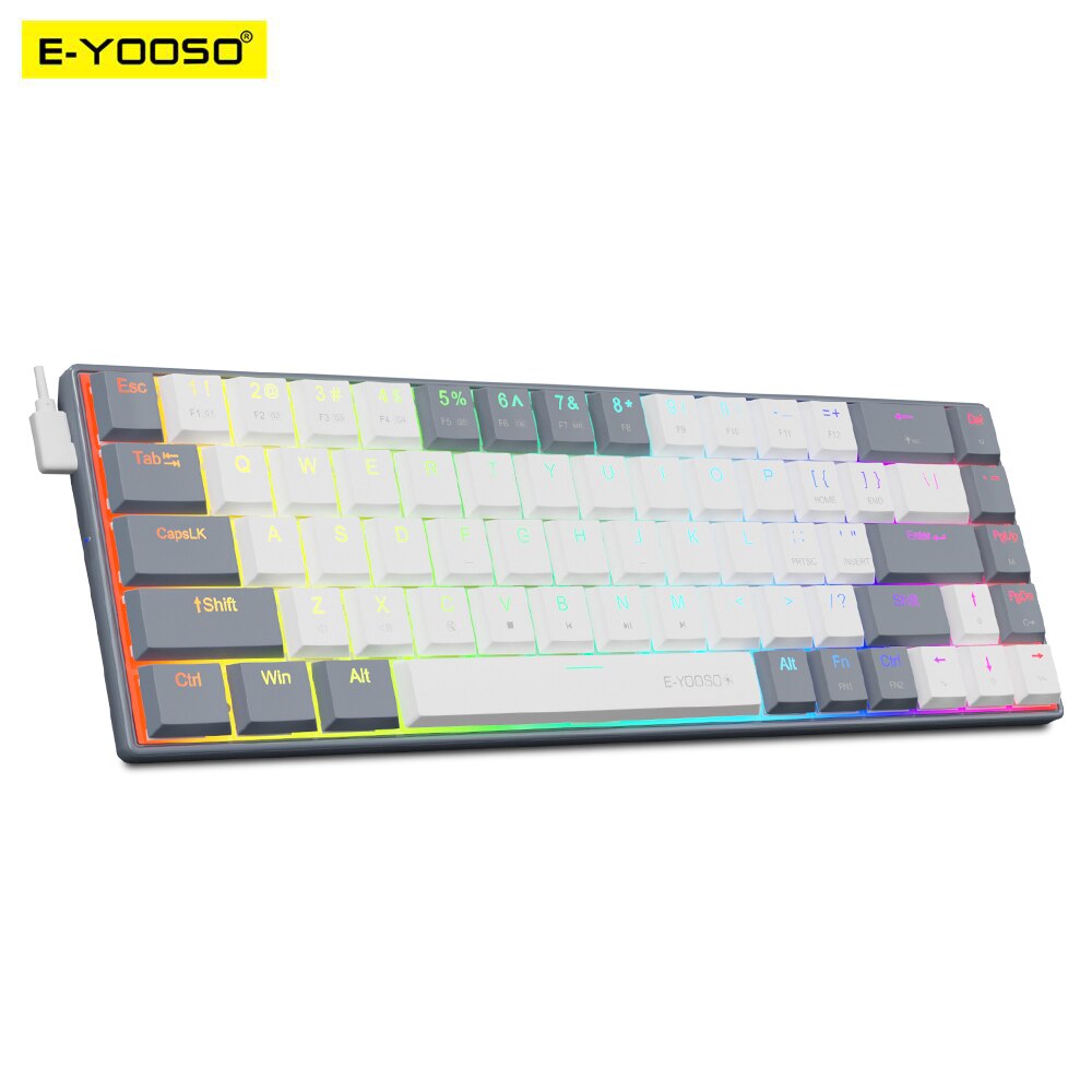 E-YOOSO A68 RGB Mini Slim USB  - Gaming Keyboard Bundle recensie en prijs