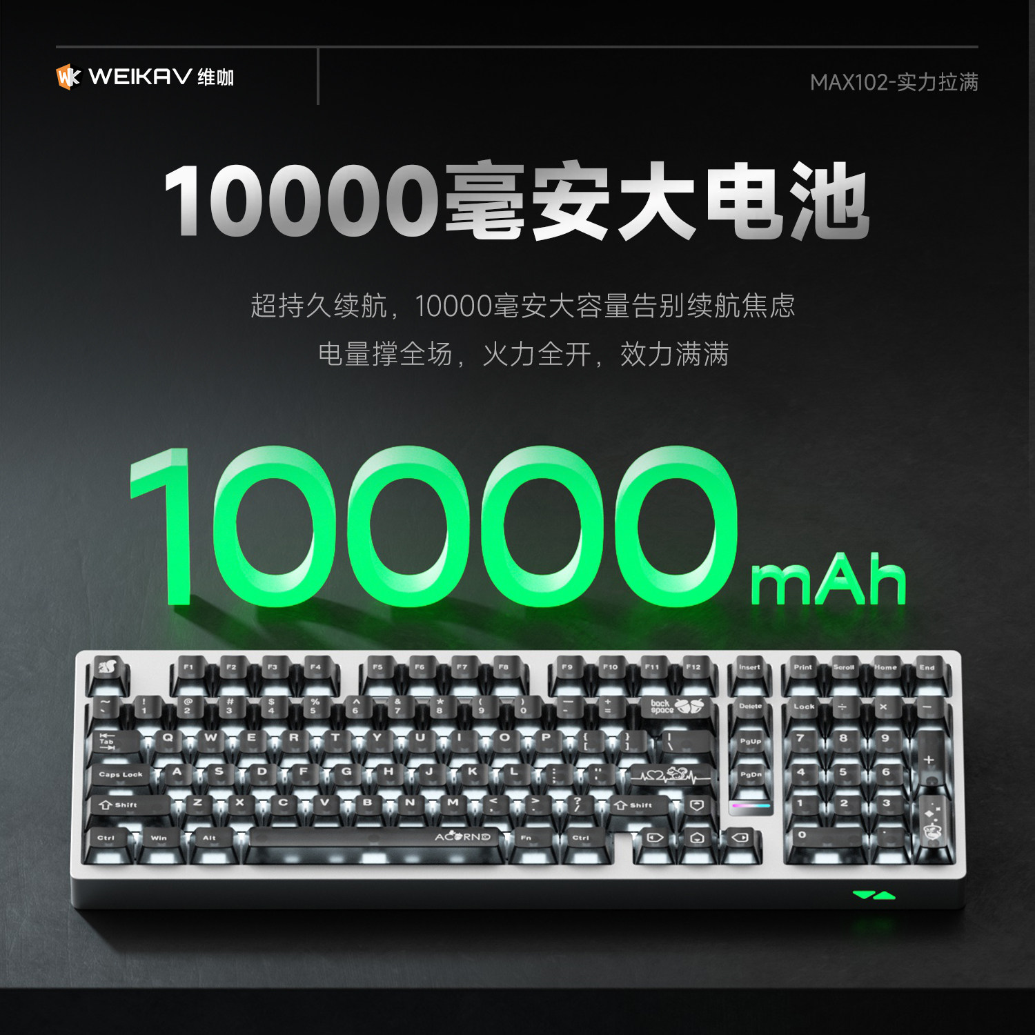 Weika Max102 aluminium behuizi - Gaming Keyboard Mechanical Wireless recensie en prijs