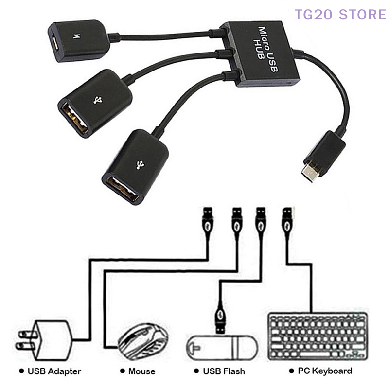 3in1 Micro Usb Naar 2 Otg 3 Po - Gaming Keyboard Type C recensie en prijs