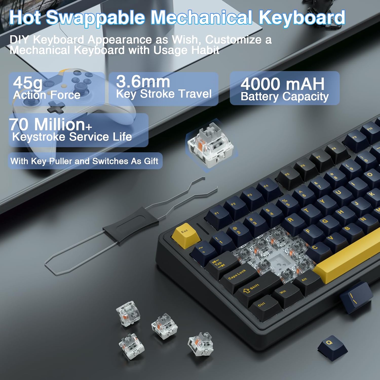 Aula F75 mechanisch toetsenbor - Gaming Keyboard No Number Pad recensie en prijs