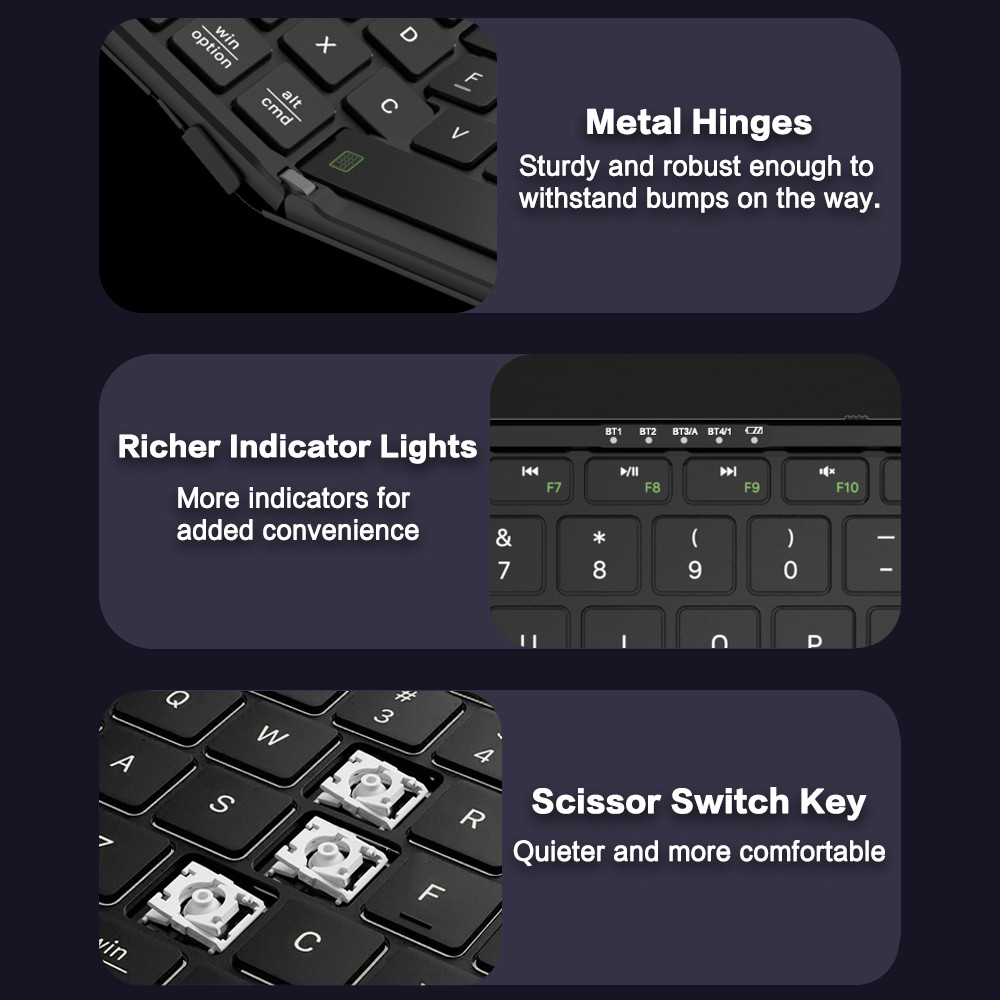 JOMAA Opvouwbaar Bluetooth-toe - Gaming Keyboard No Number Pad recensie en prijs