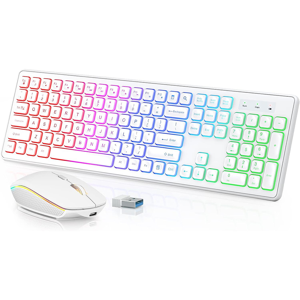 Draadloos toetsenbord en muis  - Gaming Keyboard Ergonomic recensie en prijs