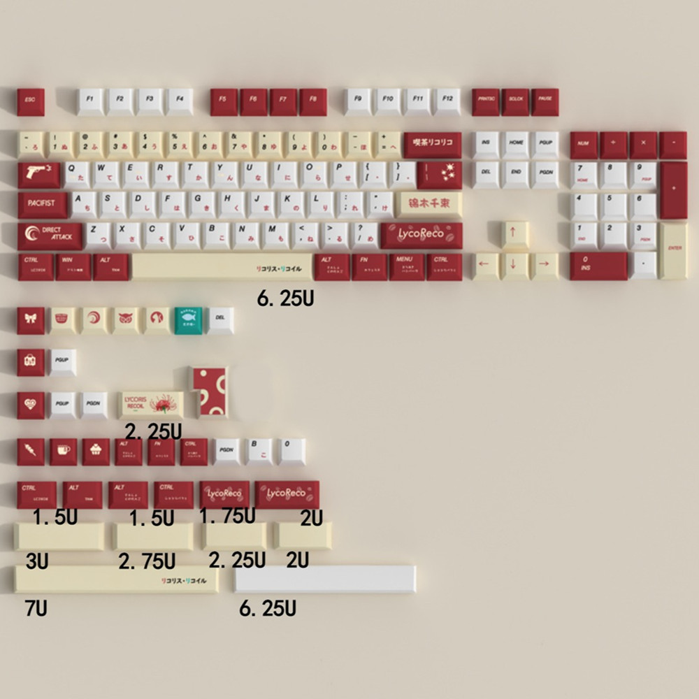 Lycoris Recoil Anime PBT Keyca - Gaming Keyboard Ergonomic recensie en prijs