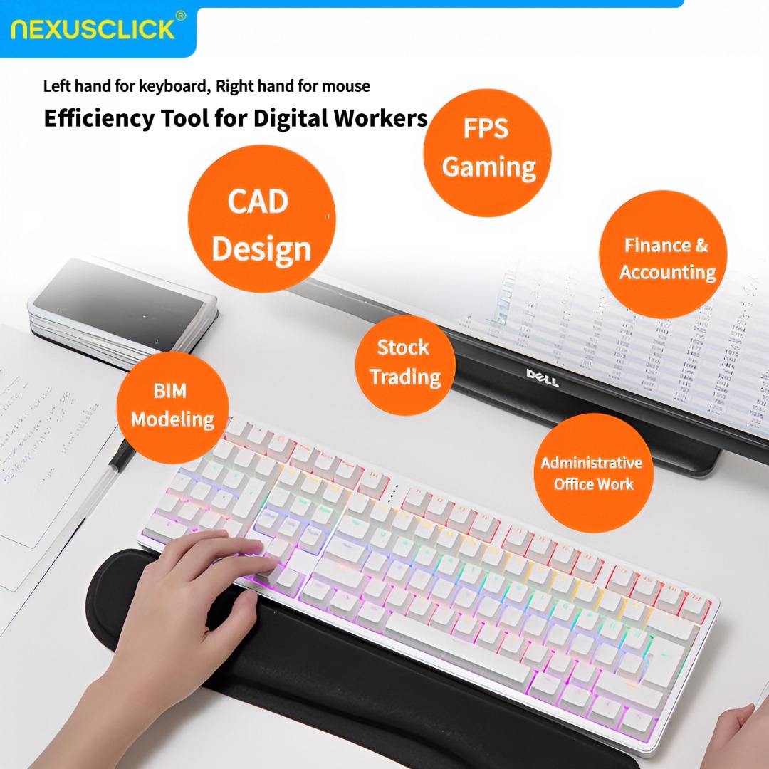 NexusClick Ergonomisch linksha - Gaming Keyboard No Number Pad recensie en prijs