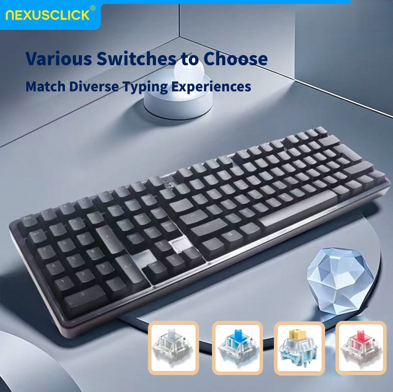 NexusClick Ergonomisch linksha - Gaming Keyboard No Number Pad recensie en prijs